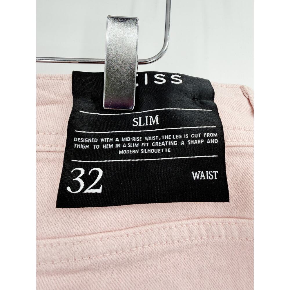 REISS Spruce Slim Fit Jeans Size 32 Waist NEW Pink Fabric Denim Mid Rise - Picture 4 of 10
